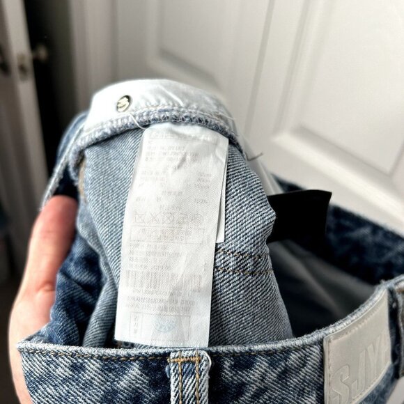 SJYP Blue Denim Rigid Washed Button Fly Jeans Women's Size X-Small XS - Picture 11 of 11